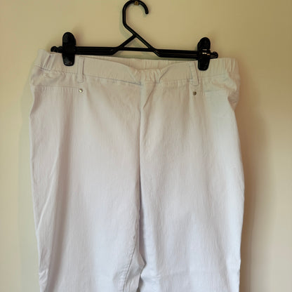 Eurodit Pull-On Cropped Pants - White - Size 44