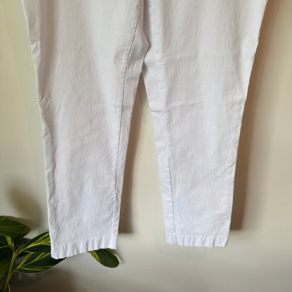 Eurodit Pull-On Cropped Pants - White - Size 44