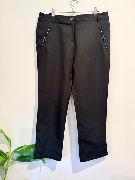 Mingzl Size Waist 88cm Straight-Leg Trousers