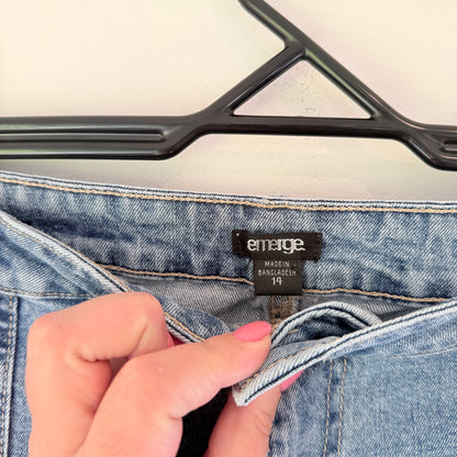 Emerge Denim Carpenter Style Jeans - Light Wash - Size 14