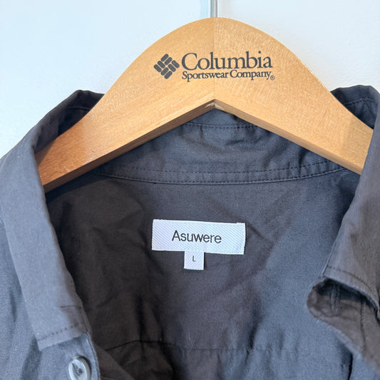 Asuwere Size L Long-Sleeve Button-Up Shirt