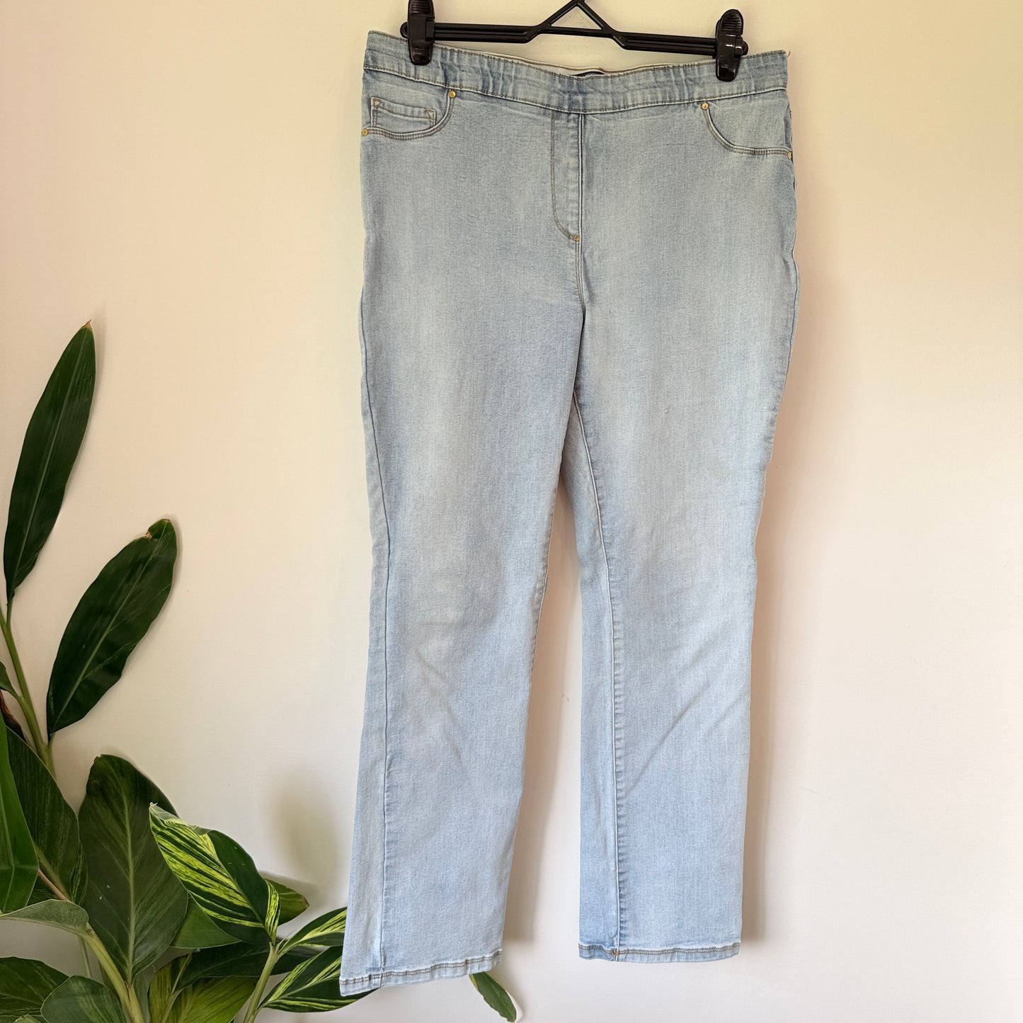 Superslim Essentials Straight Leg Jeans - Light Wash - Size 16