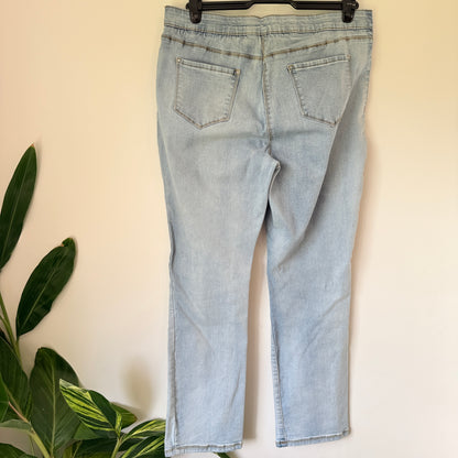 Superslim Essentials Straight Leg Jeans - Light Wash - Size 16