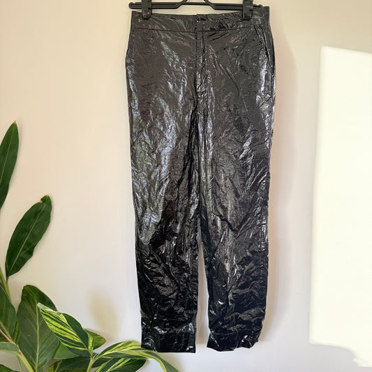 Georgia Alice Waist 76cm Black Vinyl Pants