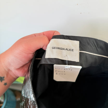 Georgia Alice Waist 76cm Black Vinyl Pants