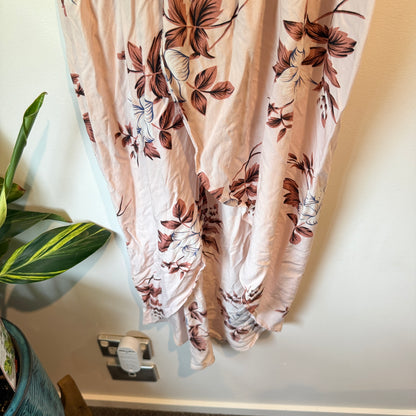 Pink Diamond Pastel Pink Bohemian Floral Maxi Dress - U/Arm 45cm