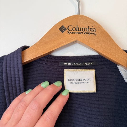 Scotch & Soda Size 8 Open-Front Ribbed Cardigan