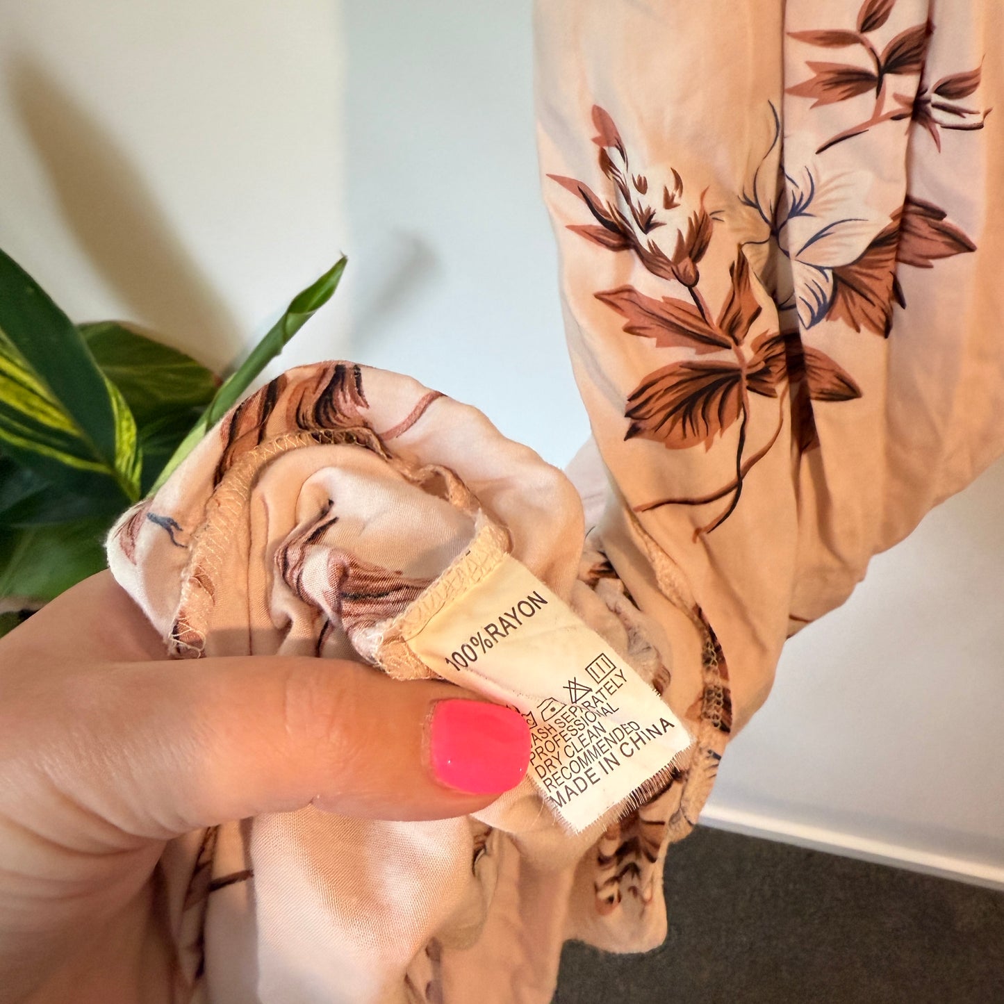 Pink Diamond Pastel Pink Bohemian Floral Maxi Dress - U/Arm 45cm