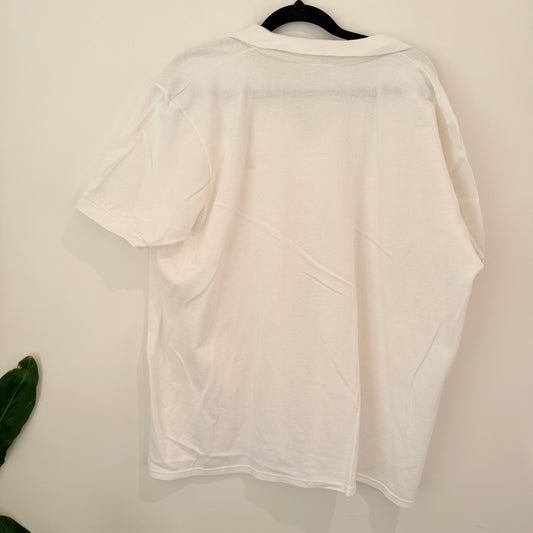 Gildan Size XL White Polo Shirt