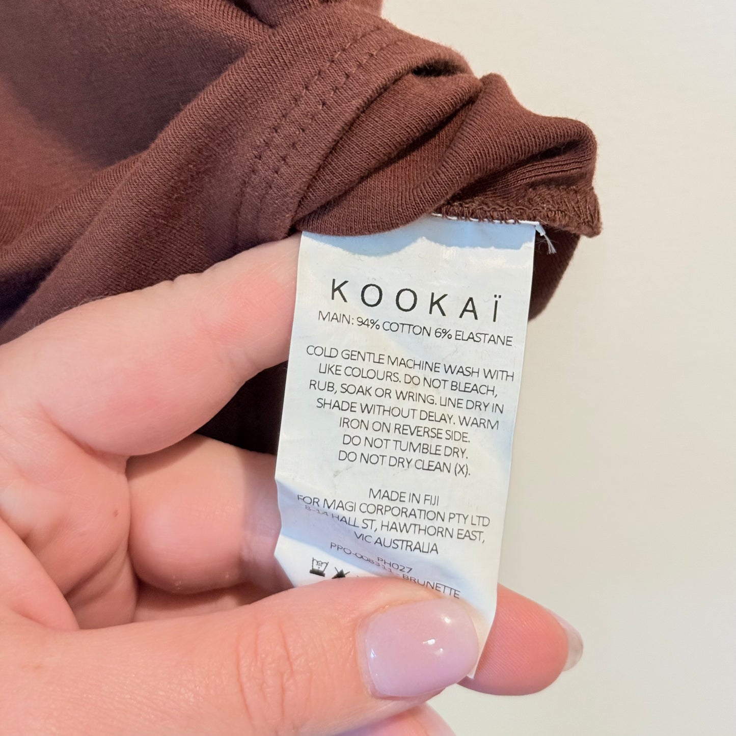 Kookai Size 1 Ribbed Cotton Bodysuit