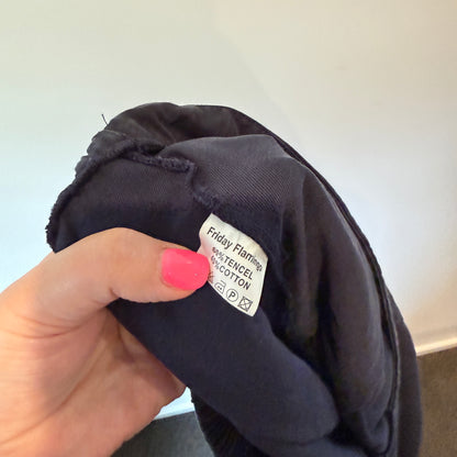 Friday Flamingo Size 04 Black Wide-Leg Trousers