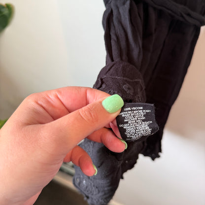 Decjuba Kids Size 16 Black Short-Sleeved Mini Dress