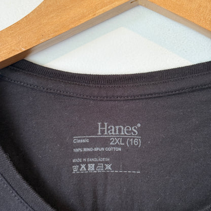 Hanes Size XXL WACTA Black T-Shirt