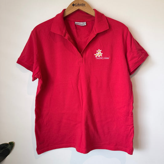 Biz Collection Size 16 Red Norfolk Island Short-Sleeve Polo Shirt