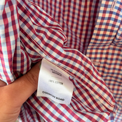 Country Road Size 40 Plaid Long-Sleeve Button-Down Dress Shirt