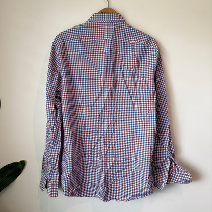 Country Road Size 40 Plaid Long-Sleeve Button-Down Dress Shirt