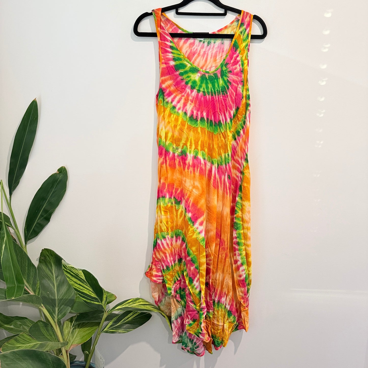 Caroline Morgan Size U/Arm 49cm Colourful Tie-Dye Maxi Dress