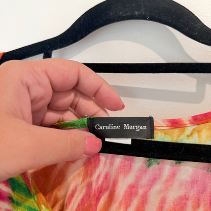 Caroline Morgan Size U/Arm 49cm Colourful Tie-Dye Maxi Dress