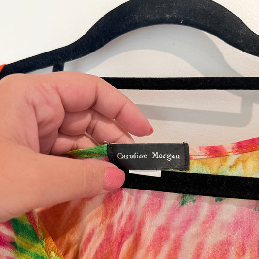 Caroline Morgan Size U/Arm 49cm Colourful Tie-Dye Maxi Dress