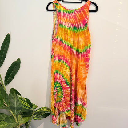 Caroline Morgan Size U/Arm 49cm Colourful Tie-Dye Maxi Dress