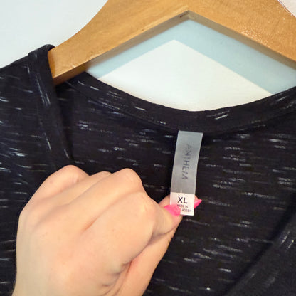 Anthem Size XL Black Sleeveless Top V-Neck