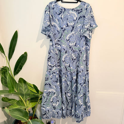 Capture Size 16 Short-Sleeve Midi Dress