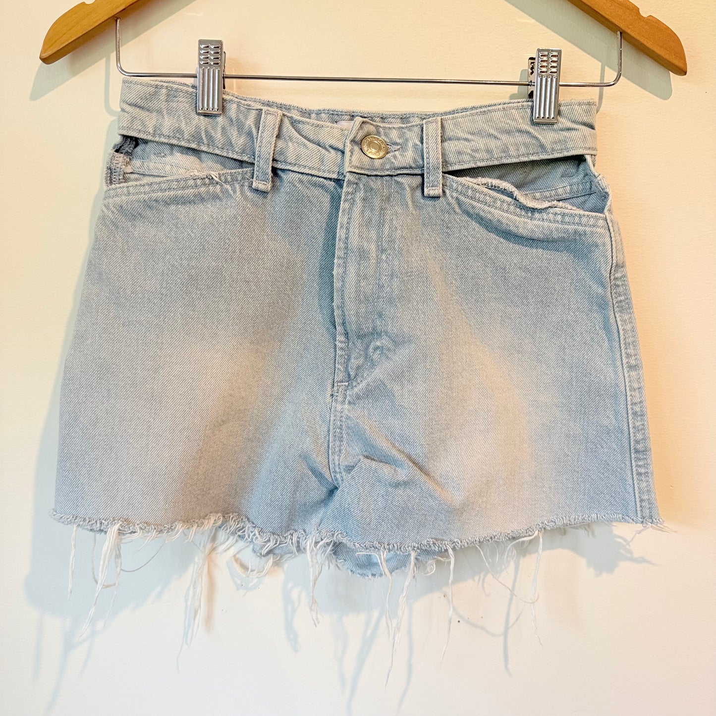 Zara Size 6 Denim Shorts with Cutout Sides
