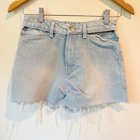 Zara Size 6 Denim Shorts with Cutout Sides