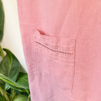 Next Size 16T Pink Linen Blend Shift Dress