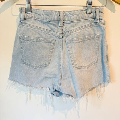 Zara Size 6 Denim Shorts with Cutout Sides