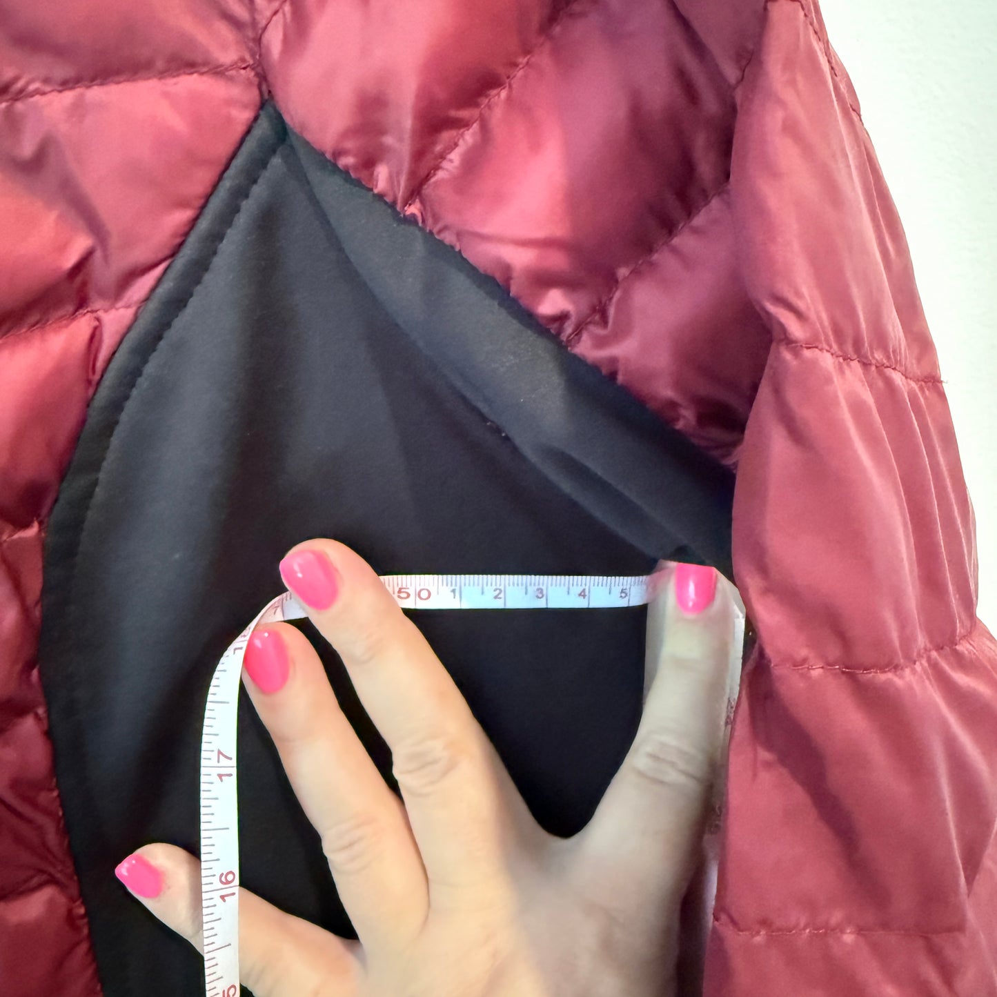 Burgundy Puffer Jacket - 55cm U/Arm