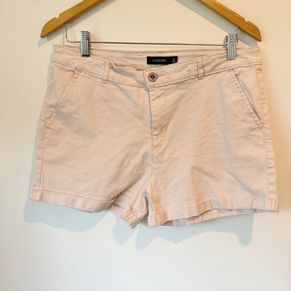 Glassons Size 12 Light Pink Denim Shorts