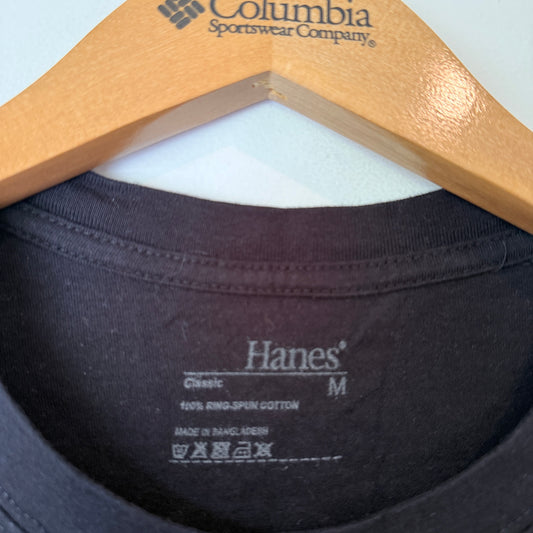 Hanes Size M WACTA Black T-Shirt
