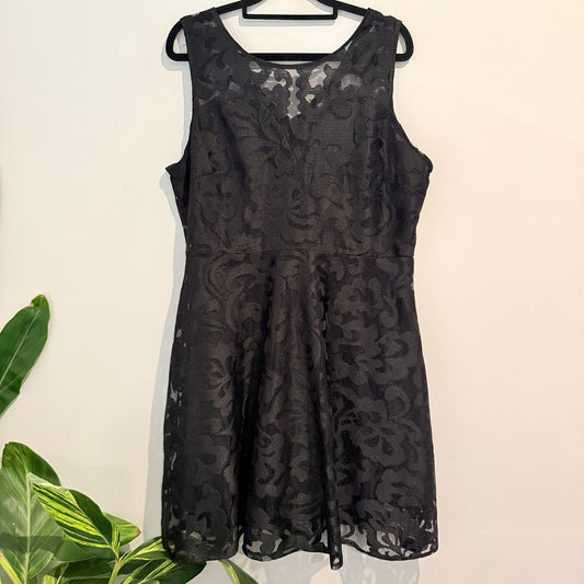 Unknown Brand Size U/Arm 53cm Black Lace Mini Dress