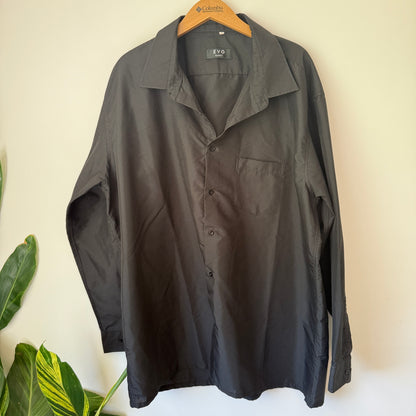 Evo Shirt Size 54 Black Long-Sleeve Button-Down Shirt