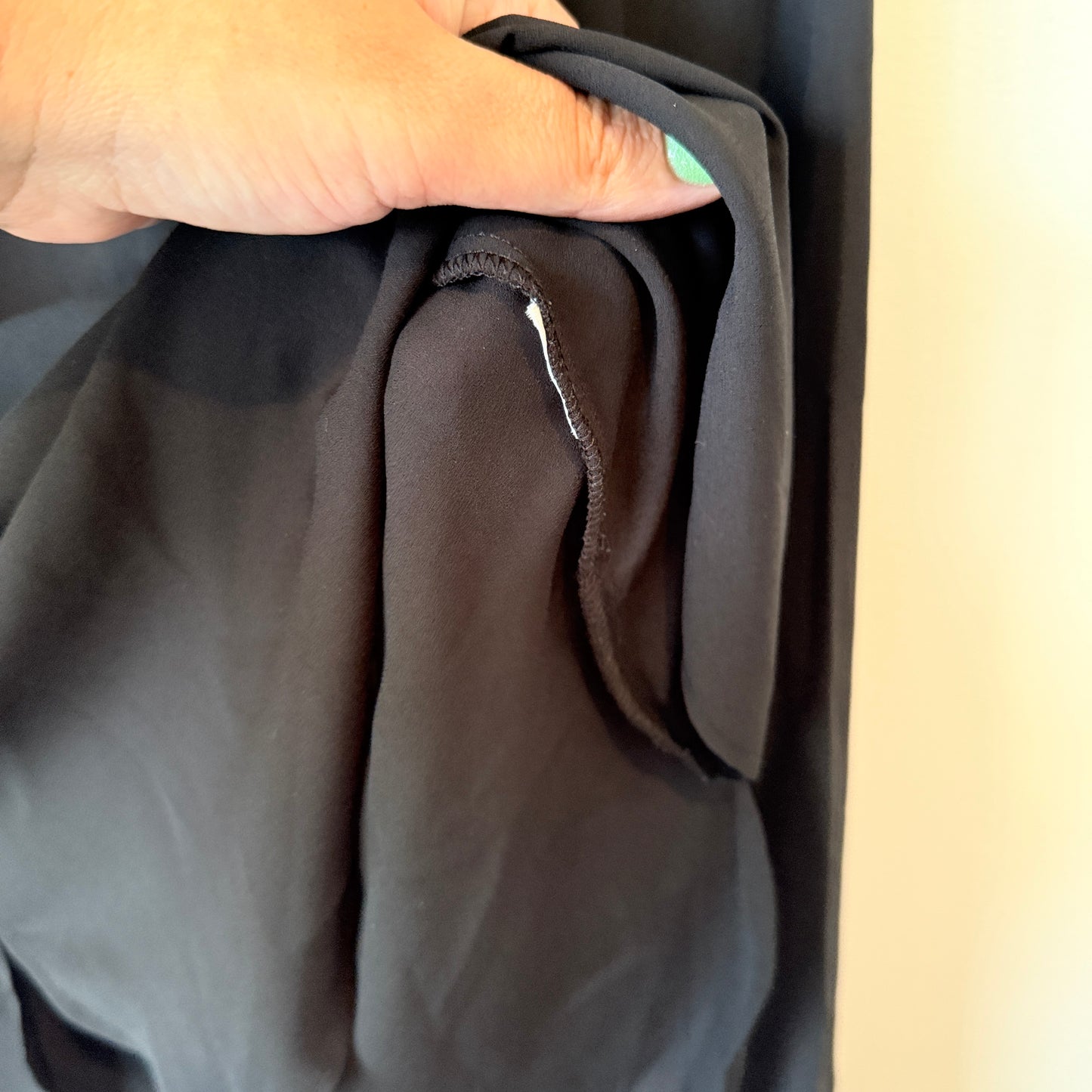 Zara Size S Sheer Black Long-Sleeved Top