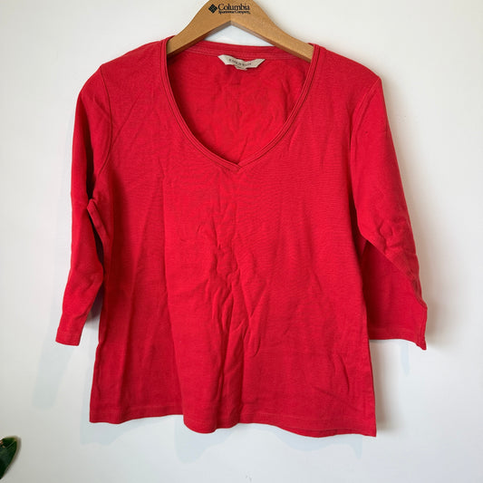 Emerson Size 16 Tunic Blouse with 3/4 Length Tie Sleeves