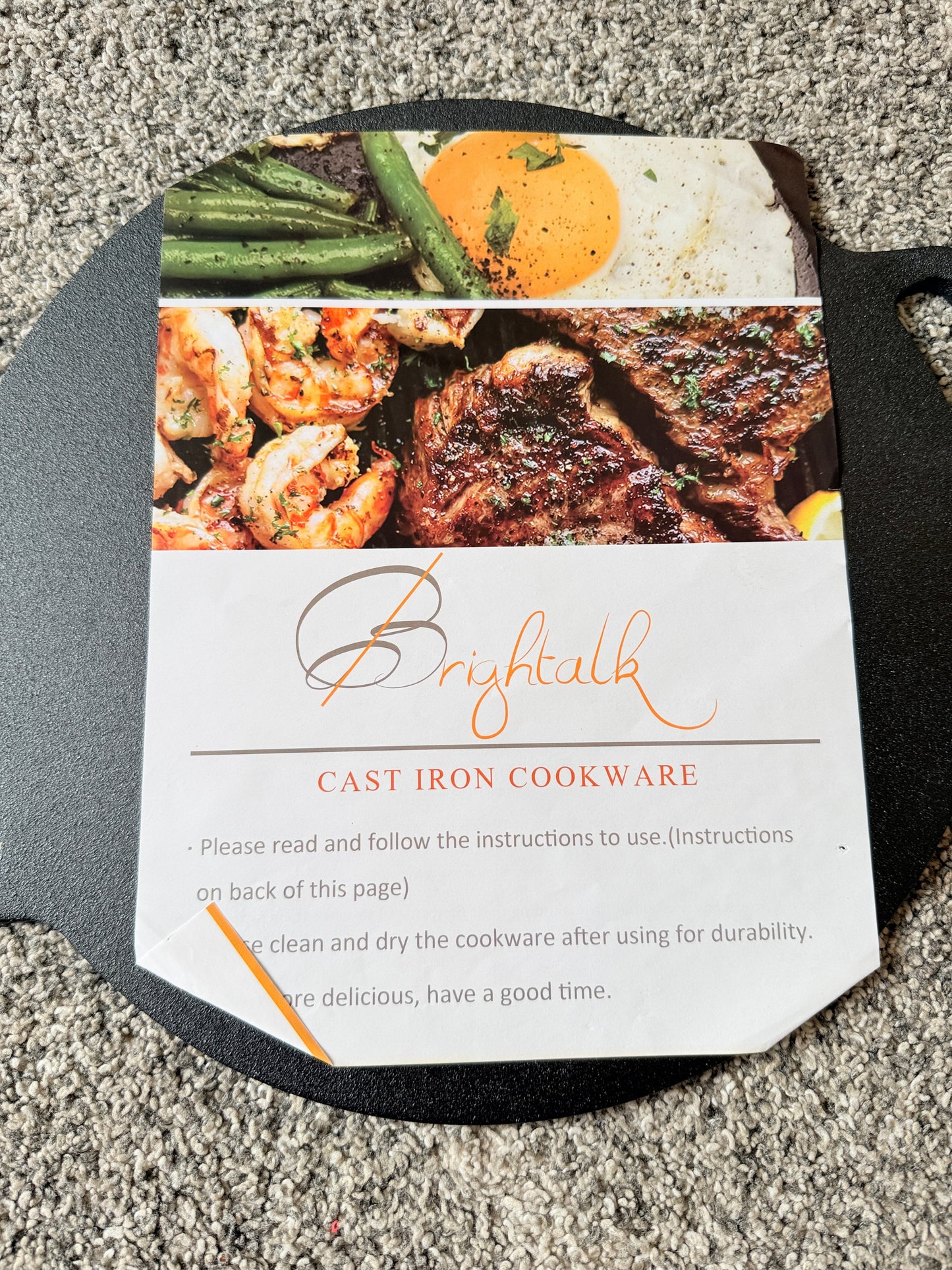 Brightalk Cast Iron Round Griddle Plate