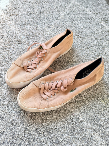 Lacoste Marcel Chunky Ox Sneakers Size EU 43 Beige Canvas Casual Shoes