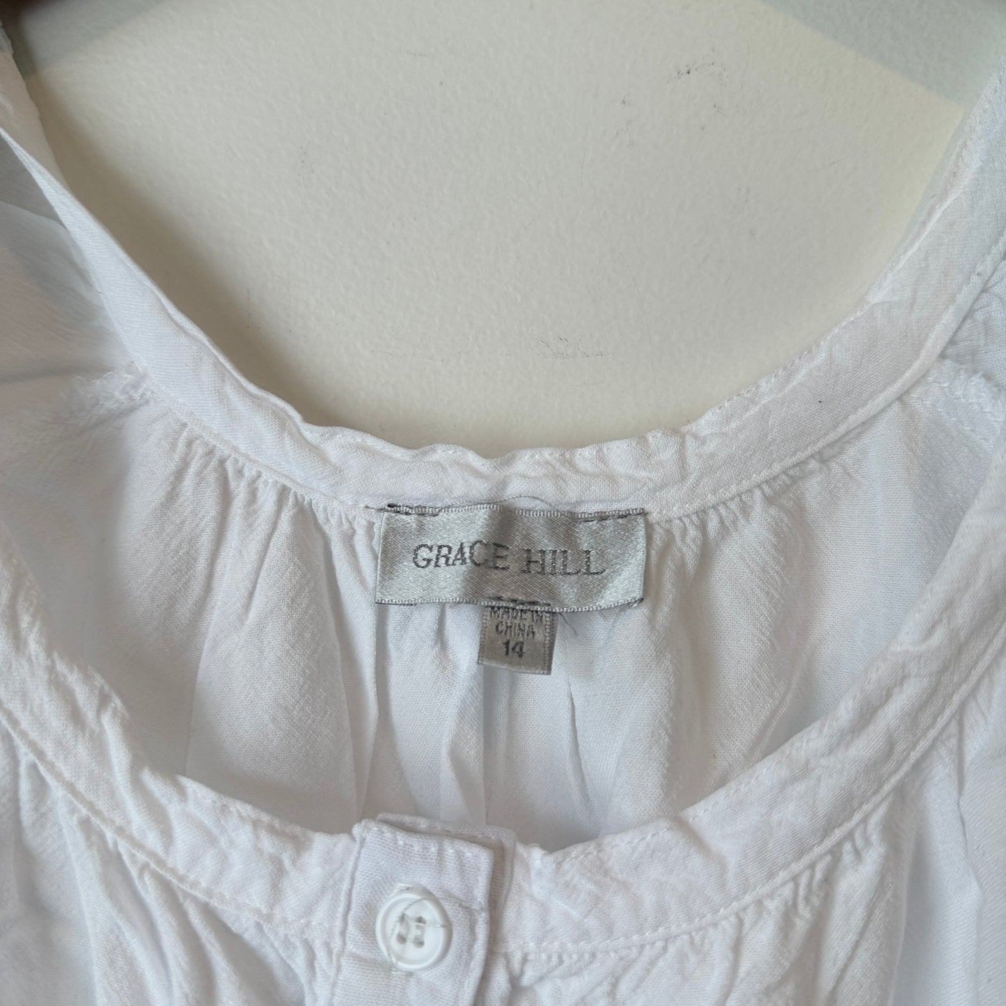 Grace Hill Size 14 Sleeveless Button-Up Blouse