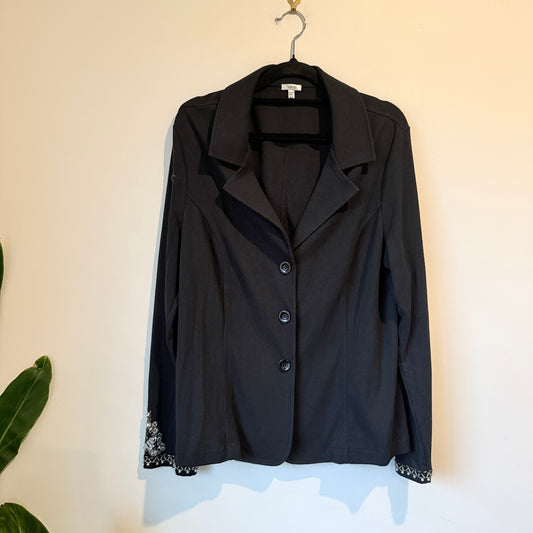 Heine Size 44 Black Women's Sequinned Light Weight Blazer