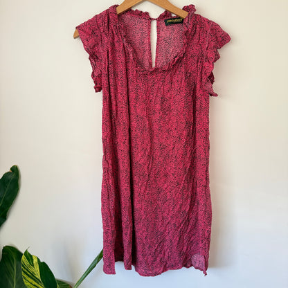 Moussy Size U/Arm 46cm Pink Black Patterned Dress