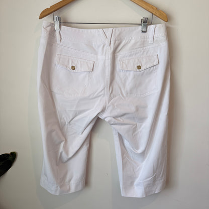 The Works Size 14 Stretch White Capri Jeans