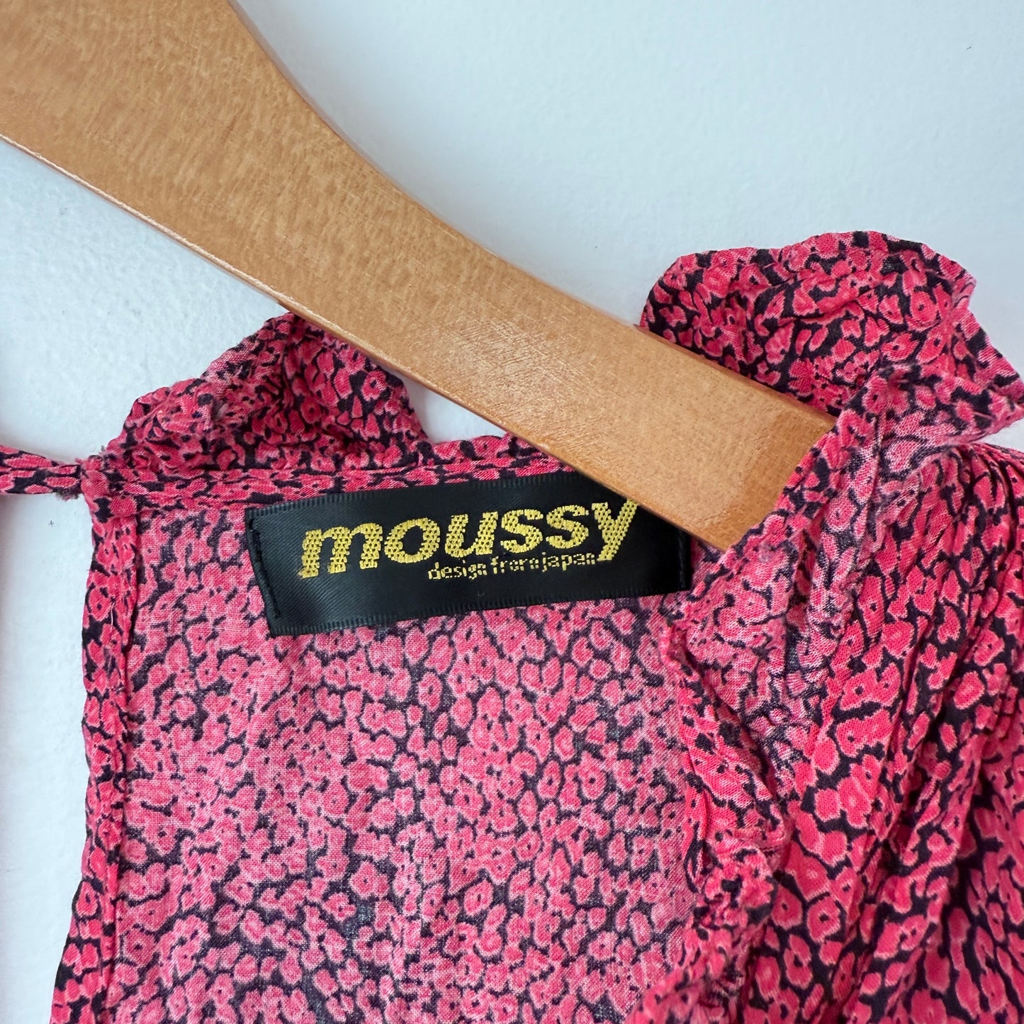 Moussy Size U/Arm 46cm Pink Black Patterned Dress