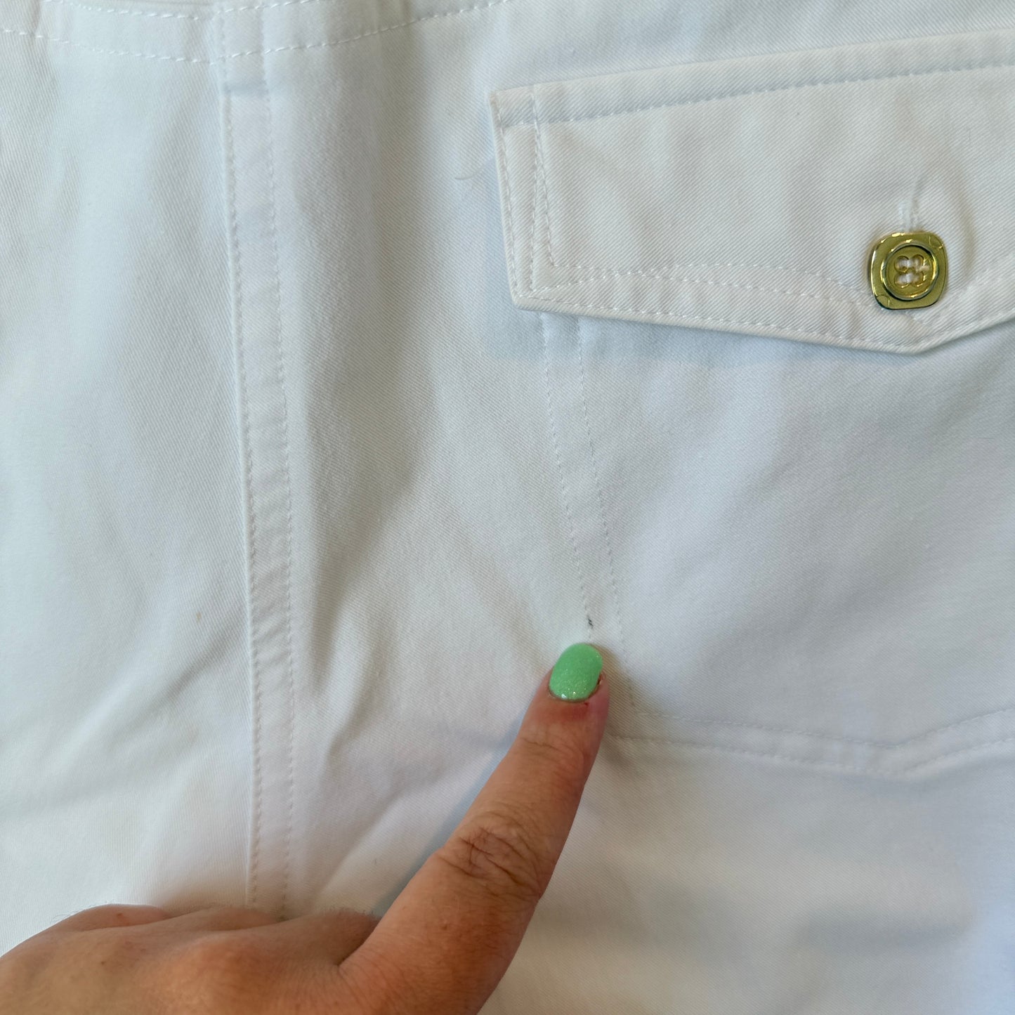 The Works Size 14 Stretch White Capri Jeans