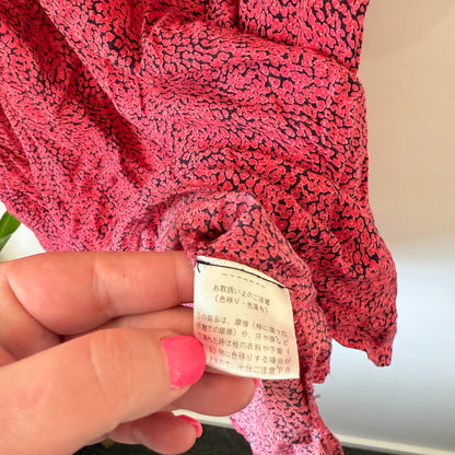 Moussy Size U/Arm 46cm Pink Black Patterned Dress