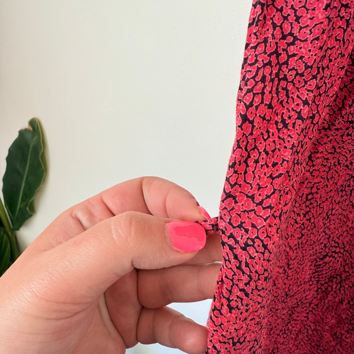 Moussy Size U/Arm 46cm Pink Black Patterned Dress