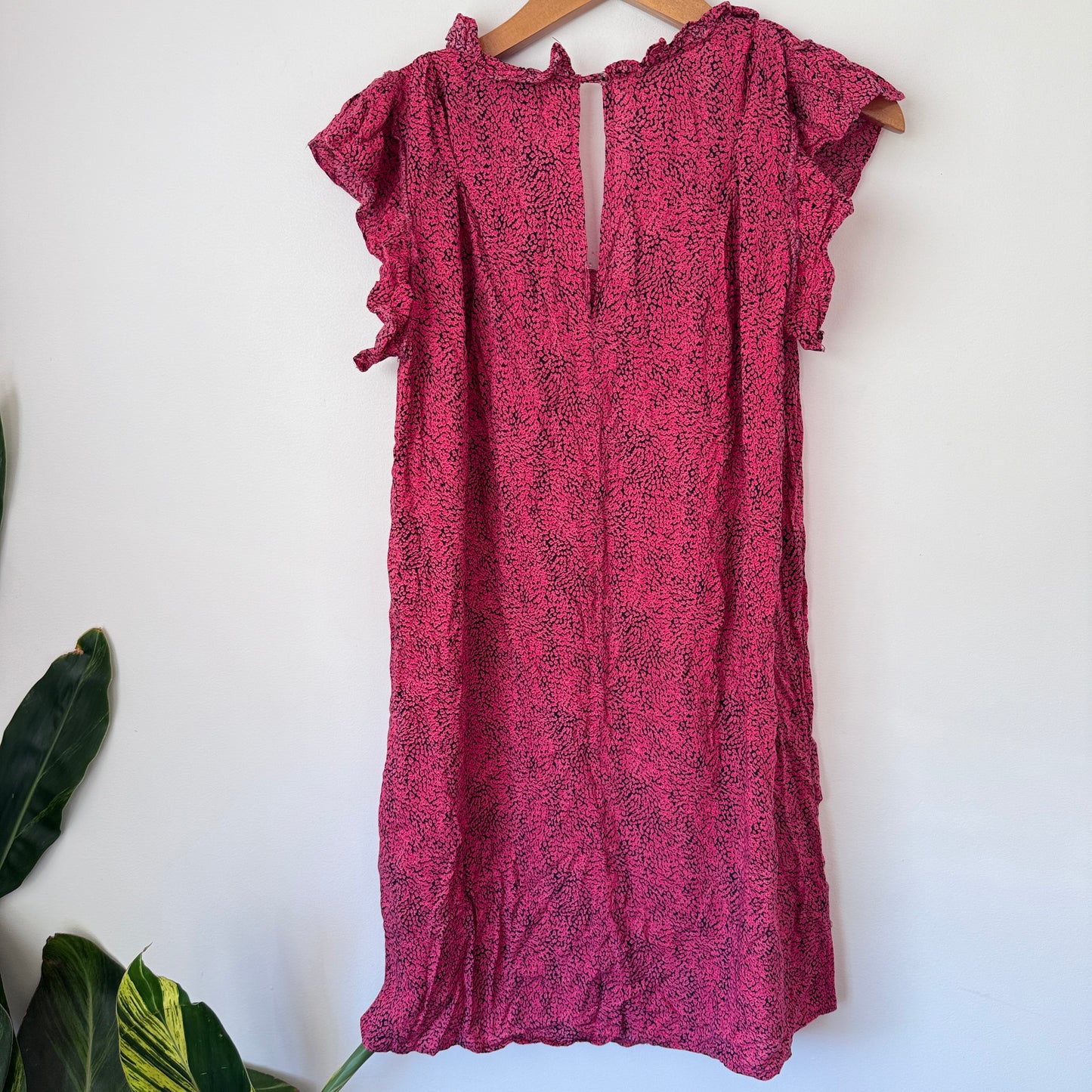 Moussy Size U/Arm 46cm Pink Black Patterned Dress