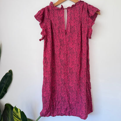 Moussy Size U/Arm 46cm Pink Black Patterned Dress