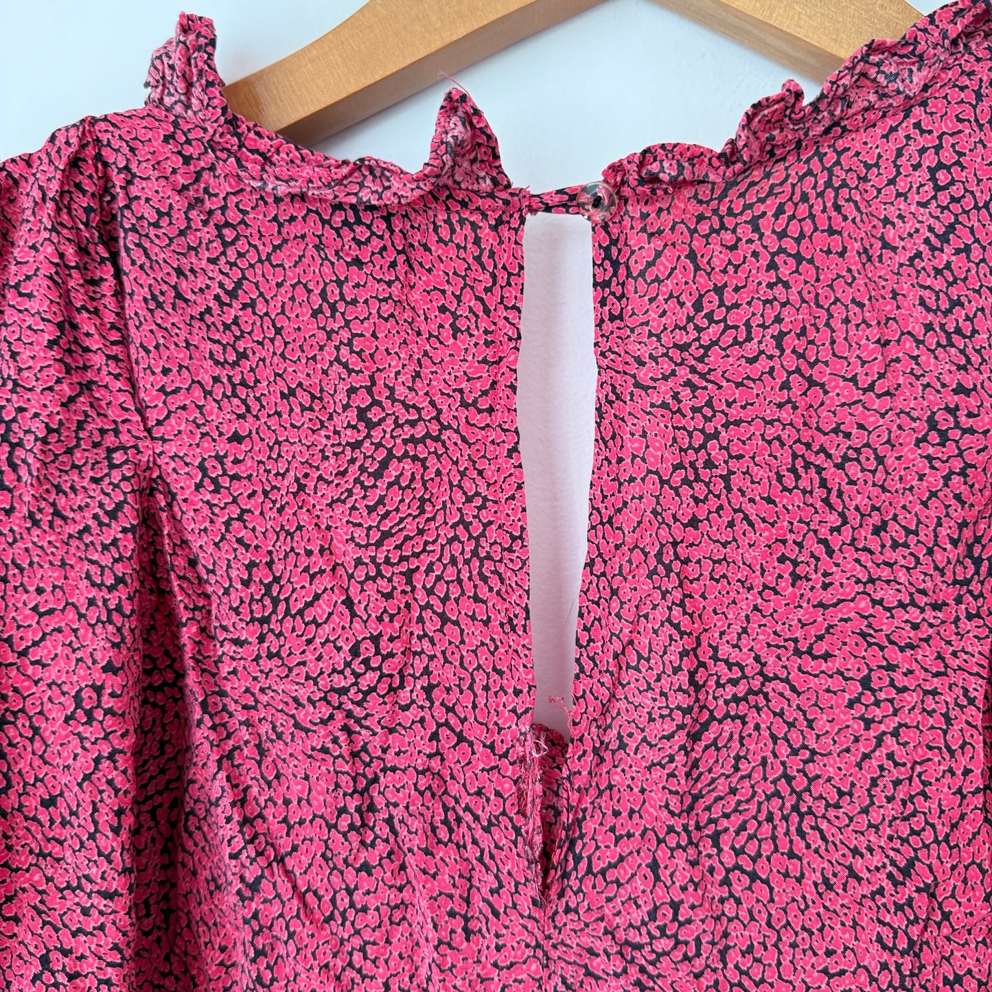 Moussy Size U/Arm 46cm Pink Black Patterned Dress